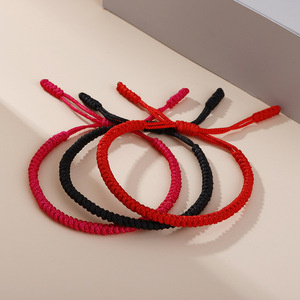 Pulseras <span class=keywords><strong>de</strong></span> cordón trenzado rojo hechas a mano <span class=keywords><strong>de</strong></span> fábrica, nudos <span class=keywords><strong>de</strong></span> <span class=keywords><strong>amor</strong></span> <span class=keywords><strong>de</strong></span> moda, nudos en forma <span class=keywords><strong>de</strong></span> corazón <span class=keywords><strong>de</strong></span> la suerte, cuerda multicolor, cuerda <span class=keywords><strong>de</strong></span> <span class=keywords><strong>amistad</strong></span> para parejas - Product Image 3
