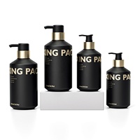 300ml 500ml Bouteille de shampooing rechargeable Conteneur PET Sérigraphie Bouteille de shampooing et d'après-shampooing pompe de luxe en plastique personnalisée