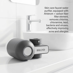 เครื่องกรองน้ำก๊อกน้ำอัจฉริยะแบบใช้มือทำจากพลาสติกคาร์บอนกัมมันต์ พร้อมก๊อกแบบดึงลงและปุ่มกด สำหรับใช้ในครัวเรือน - Product Image 3