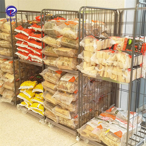 <span class=keywords><strong>3</strong></span>つのサイドケージトロリーロジスティック便利なモバイルマイルドスチール金属工業用メッシュ - Product Image 6