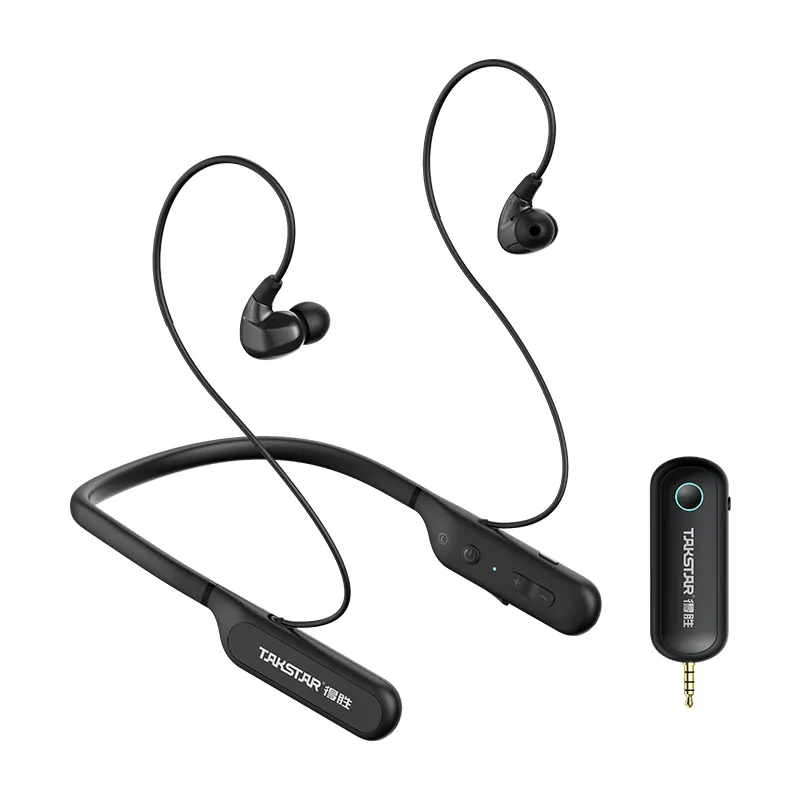 Takstar WPM-500 terbaru 2.4GHz headphone Monitor nirkabel earphone Monitor rekaman Studio profesional pita leher portabel