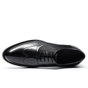 High-heel leather shoes for men - top-grade cowhide business formal pointed-<b>toe</b> oxford shoes - wedding men's shoes - Product Image 5