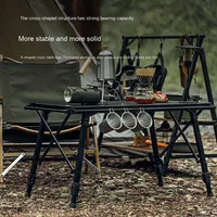 Table pliante tactique en aluminium IGT pour l'extérieur Table à oeufs portable réglable pour salle de sport et barbecue Table à manger multifonctionnelle pour pique-nique