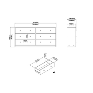 <span class=keywords><strong>Commode</strong></span> en bois au design élégant et <span class=keywords><strong>noir</strong></span>, style <span class=keywords><strong>scandinave</strong></span>, grand espace de rangement, 6 tiroirs, <span class=keywords><strong>commode</strong></span> pour chambre à coucher - Product Image 6