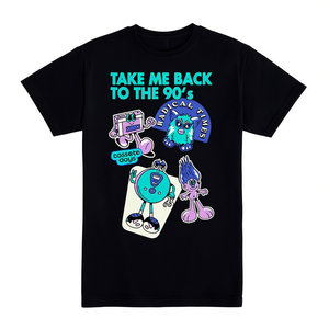 T-shirt Take Me Back To The 90s Nostalgia noir unisexe taille adulte - Product Image 2