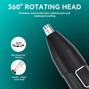 Recortador de Vello Nasal Portátil Recargable, Resistente al Agua IPX5, Batería de Litio, Recortador Eléctrico de Vello Nasal <span class=keywords><strong>y</strong></span> de Oídos, 6500 RPM, Bloqueo de Viaje - Product Image 3