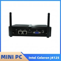 Mini PC Intel Celeron J4125 Nuevo con WiFi Integrado y Antena Dual, SATA3.0 HDD y MSATA3.0 SSD Intel Celeron J4125