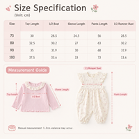 Ensemble 2 pièces pour bébé fille : Salopette florale à bretelles et haut côtelé rose à manches longues en coton de première qualité, pour l'automne et le printemps, pour nourrissons et tout-petits