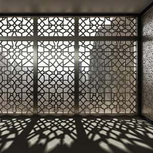 شاشات مشربية شموع مقسمة بالليزر ، شاشات ديكورية لتقسيم النوافذ في الغرفة ، شاشات ديكور لتقسيم النوافذ للضوء - Product Image 1