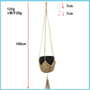 Pots de jardin Jardinières Paniers faits à la main Paniers suspendus en <span class=keywords><strong>corde</strong></span> de sisal avec jarret - Product Image 2
