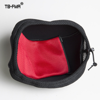 Sac de casque tactique de grande capacité pour sports de plein air, vente en gros d'usine FMA, maille 4 mm d'épaisseur, noir, 135 g, housse de chasse TB1351