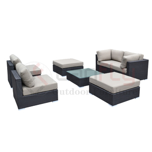 Ensembles de jardin extérieurs exclusifs en poly <span class=keywords><strong>rotin</strong></span> Meubles de canapé sectionnels pour patio de loisirs - Product Image 1