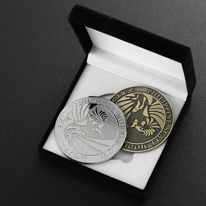 Подгонянный никелированный античный бронзовый матовый металл 2D 3D логотип металлическая монета с коробкой - Product Image 4