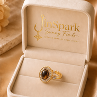 Bague JinSpark 'Infinity Fortune' avec pièces de monnaie entrelacées, zircon marquise, plaqué or, talisman de luxe pour la prospérité, pour femme