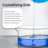 Plat de cristallisation en verre borosilicate à fond plat, résistant aux hautes températures, de 60 mm à 230 mm, avec bec verseur, pour usage en laboratoire
