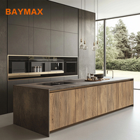 Évier d'îlot de rangement pour comptoir de cuisine en pierre de quartz de villa moderne