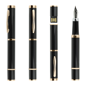 Cao cấp sang trọng đài phun nước bút 16GB 32GB 64GB 128GB biểu tượng tùy chỉnh Ổ Đĩa Bút USB Quà Tặng kim loại USB Flash Drives với Fine Nib chức năng - Product Image 6