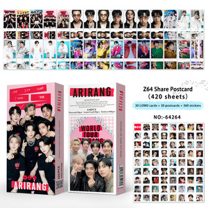 420 Piezas/Set de Postales y Pegatinas Kpop de <span class=keywords><strong>Jungkook</strong></span>, Jimin, V, ARIRANG, <span class=keywords><strong>J</strong></span>-<span class=keywords><strong>Hope</strong></span>, Suga, RM, <span class=keywords><strong>Jin</strong></span>, Tarjetas de Felicitación, Calcomanías, Regalos y Recuerdos para Fans - Product Image 2