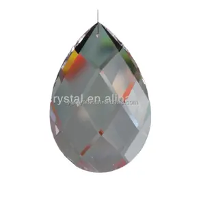 Diskon Besar Transparan 38Mm Tetesan Kristal Grosir Berbagai Ukuran Liontin Kristal