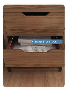 斯堪的纳维亚家庭办公室桌子空间节省电脑桌，带书架 - Product Image 5