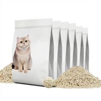 Litière pour chat en tofu biodégradable, facile à nettoyer, désodorisante, parfumée, hautement absorbante, jetable aux toilettes, 6L, à base de plantes, OEM ODM