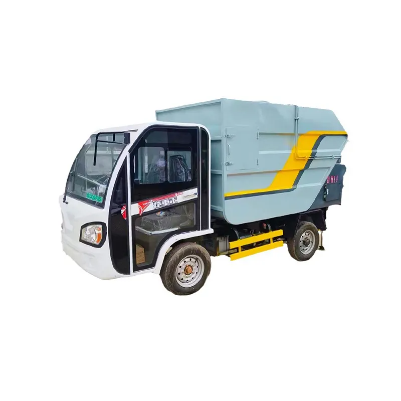 Yüksek kalite 3.5 metreküp geri yük atık toplama araç arka yükleme tipi Mini çöp kamyonları