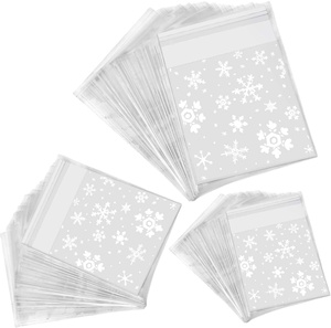 Sacs en plastique CPP transparents auto-adhésifs avec impression en héliogravure personnalisable pour produits de boulangerie, bonbons et friandises, avec soufflet latéral de sécurité - Product Image 1