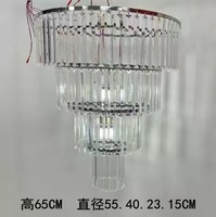 Accessoires de mariage de lustre en cristal acrylique multicouche de haute qualité pour toile de fond de mariage accessoires suspendus lumières pour événements
