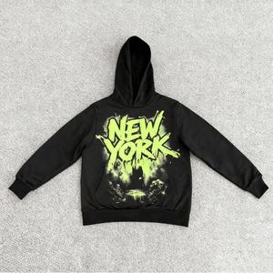 Sudadera con Capucha Personalizada de Fabricante 2026, Nueva Colección Streetwear, Diseño de Calavera Oscura, Impresión Digital Directa en Tela, Corte Holgado y Cuadrado, para Hombre - Product Image 1