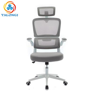Chaise de bureau ergonomique en maille personnalisable en usine, dossier haut, appui-tête réglable, pour bureau à domicile - Product Image 1