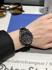 스위스 남성용 패션 쿼츠 시계 방수 발광 기능 차세대 AliExpress 트렌치 시계 학생 가죽 - Product Image 6