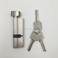 Cylindre C4 et clés d'ordinateur en nickel satiné pour porte de différentes tailles européennes