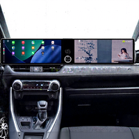Autoradio 2DIN Android 14 double écran 12,3 pouces avec amplificateur DSP intégré pour RAV4 2020-2022, GPS, CarPlay, TV, écran tactile capacitif