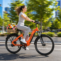 Vélo électrique pour femmes et hommes, vélo électrique de 27.5 pouces, vélo électrique pour filles, vélo hybride électrique de ville et de route, vélo électrique pour adultes