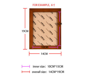 Nature Wooden Handmade Classic European Style <strong>A4</strong> Photo <strong>Frame</strong> <strong>with</strong> UV Printing Black White &amp; Coffee Wood Color Options Wall <strong>Mount</strong> - Product Image 6