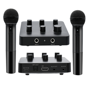 Sistema <span class=keywords><strong>mezclador</strong></span> de Karaoke portátil 16 canales MICRÓFONO INALÁMBRICO TV PUERTO DE Audio para Karaoke en casa, Reunión, fiesta, <span class=keywords><strong>DJ</strong></span> - Product Image 5