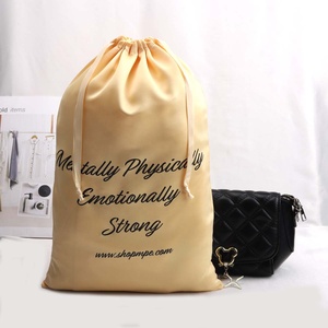 ผ้าซาตินมีเชือกผูกสำหรับใส่ในชุดชั้นในถุงบรรจุภัณฑ์ใช้ซ้ำได้มีการพิมพ์โลโก้ตามสั่งของขวัญผ้าไหมสำหรับช้อปปิ้ง - Product Image 5