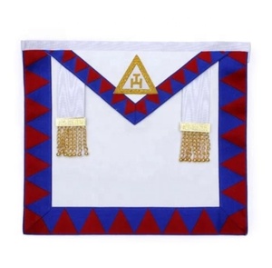 Maçonnique Regalia Royal Arch Tablier Personnalisable Taille 3D Brodé Conception Logo Perles Aimant Grand Lodge Chapitre Tablier Maçonnique - Product Image 1