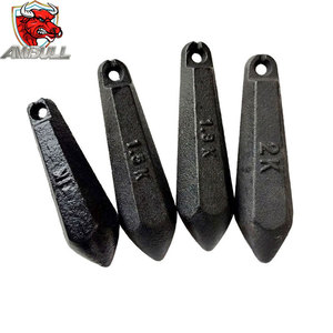 Plombs de pêche en fonte Ambull pour la pêche en haute mer, personnalisables, 5kg, 5.5kg, 6kg, 7kg avec revêtement noir, vente en gros usine - Product Image 1