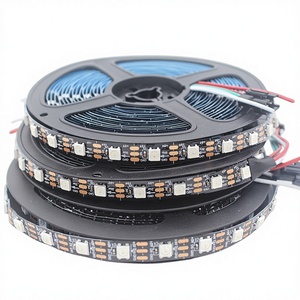شريط إضاءة LED بكسل RGB طراز <span class=keywords><strong>Ws2812b</strong></span> بجهد 5 فولت بسعر جيد، 60 أو 144 مصباح LED، مقاوم للماء IP65 أو IP67، شريط إضاءة LED طراز 60 144 Ws 2812b 2812 Ws2812 - Product Image 1