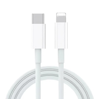 Câble de données USB 2.0 en cuivre pur TPE de 1 mètre, USB-C vers USB-L, charge rapide 3A pour téléphones mobiles iOS, ordinateurs et appareils photo