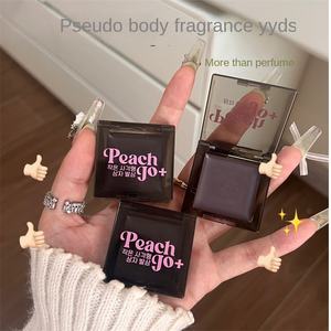 Échantillon de parfum solide PEACH JO en boîte carrée, baume corporel Pêche Blanche Oolong, parfum léger et durable <span class=keywords><strong>pour</strong></span> étudiantes - Product Image 4