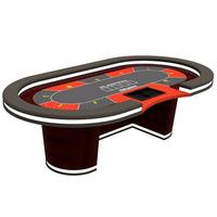 Table de Poker Texas garde Poker, en Led rouge, avec plateau à jetons