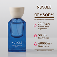 Prix surprise - Flacon de parfum de luxe 50 ml - Flacon vaporisateur de parfum en verre 30 ml - Flacon de parfum carré bleu en verre vide avec couvercle