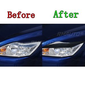 1 par de cubiertas decorativas para faros delanteros de coche, de fibra de carbono real, para Ford Focus 2009 2010 2011, accesorios para coche - Product Image 5