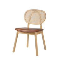 Chaises en bois massif en gros pour café, chaise de salle à manger, chaise de restaurant en bois rembourrée
