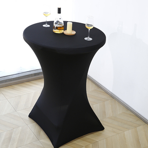 High Quality Woven Spandex Round <b>Table</b> <b>Cover</b> Solid Color Stretch Customizable Washable for Hotels Banquets Weddings Outdoor - Product Image 1