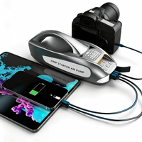 Démarreur de voiture haute puissance 27000mAh 6000A, batterie de secours, pompe à air 150PSI multifonction avec lumière LED pour voitures, motos, camions