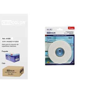 Nastro biadesivo Criscolor 18mm x 4m, forte adesione, per uso interno - Product Image 1