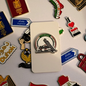 Pin Metálico Moderno y de Moda con el Mapa de Irak, Esmaltado, con Símbolos Nacionales e Icono de Ciudad para Decoración de Teléfonos - Product Image 6
